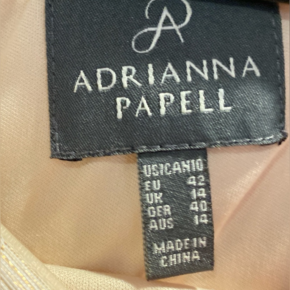 Adrianna Papell Floral Dress with Satin Waistband size 10 - Picture 14 of 14